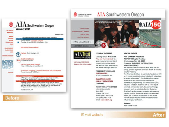 AIA Southwestern Oregon Website